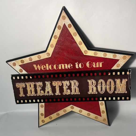 vintage wooden novelty home theatre wall decor * perfect for Halloween - Picture 7 of 12